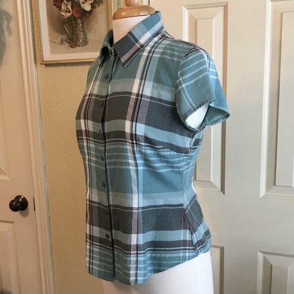 Vintage Cap Sleeve Button Down Blouse - Size PM - Picture 6 of 6